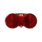 Herrmans H-Vision batterij LED achterlicht voor fiets, 50-80 mm bevestigingsdrager, helder en energiezuinig veiligheidssysteem