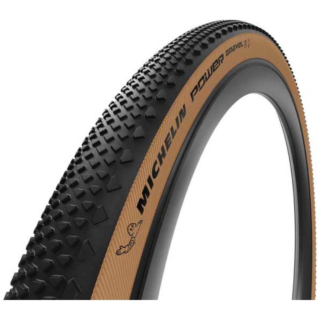 Michelin Power Gravel Classic TLR 28-inch buitenband met vouwband voor gravelritten, zichtbaar met profiel en textuur