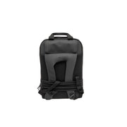 Nieuwe Looxs Nevada fietsrugzak met 20 liter capaciteit en 17 inch laptopvak, zwart, met verstelbare schouderbanden.