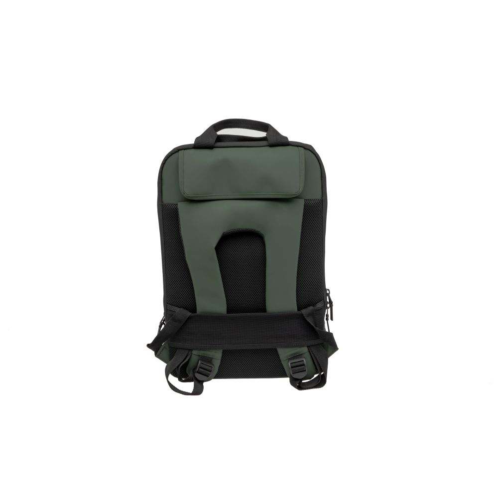 Nieuwe Looxs Nevada fietsrugzak met 20 liter capaciteit en 17 inch laptopvak, in zwart met verstelbare schouderbanden.