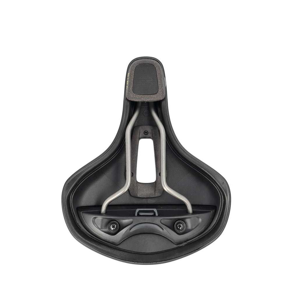 Zwart Selle Royal Vaia Relaxed Adventure Time zadel met Royalgel voor stadsfietsen en e-bikes, comfortabel en ergonomisch ontworpen.