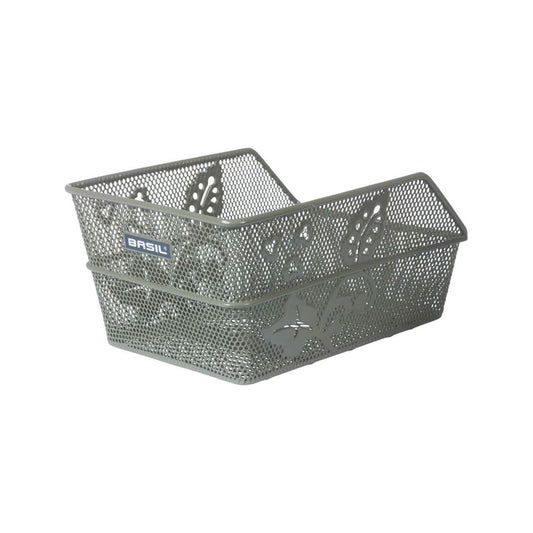 Basil Fietsmand Cento S Fm Flower Met Vaste Montage 31 X 21 X 9 Cm - Olijfgroen - Le Coq Wielerartikelen