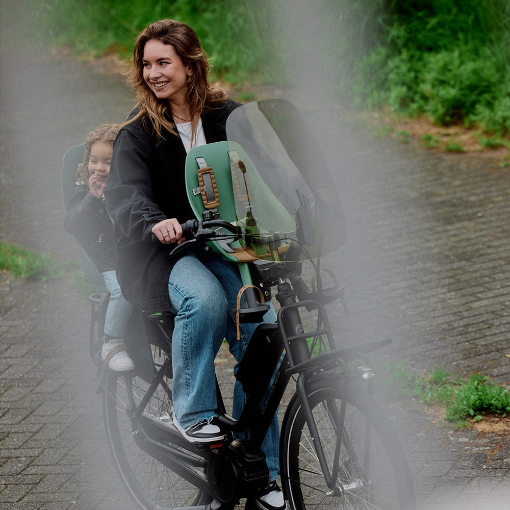 Urban Iki windscherm voor fiets, transparant en beschermend, geschikt voor stadsfietsen en kinderwagens