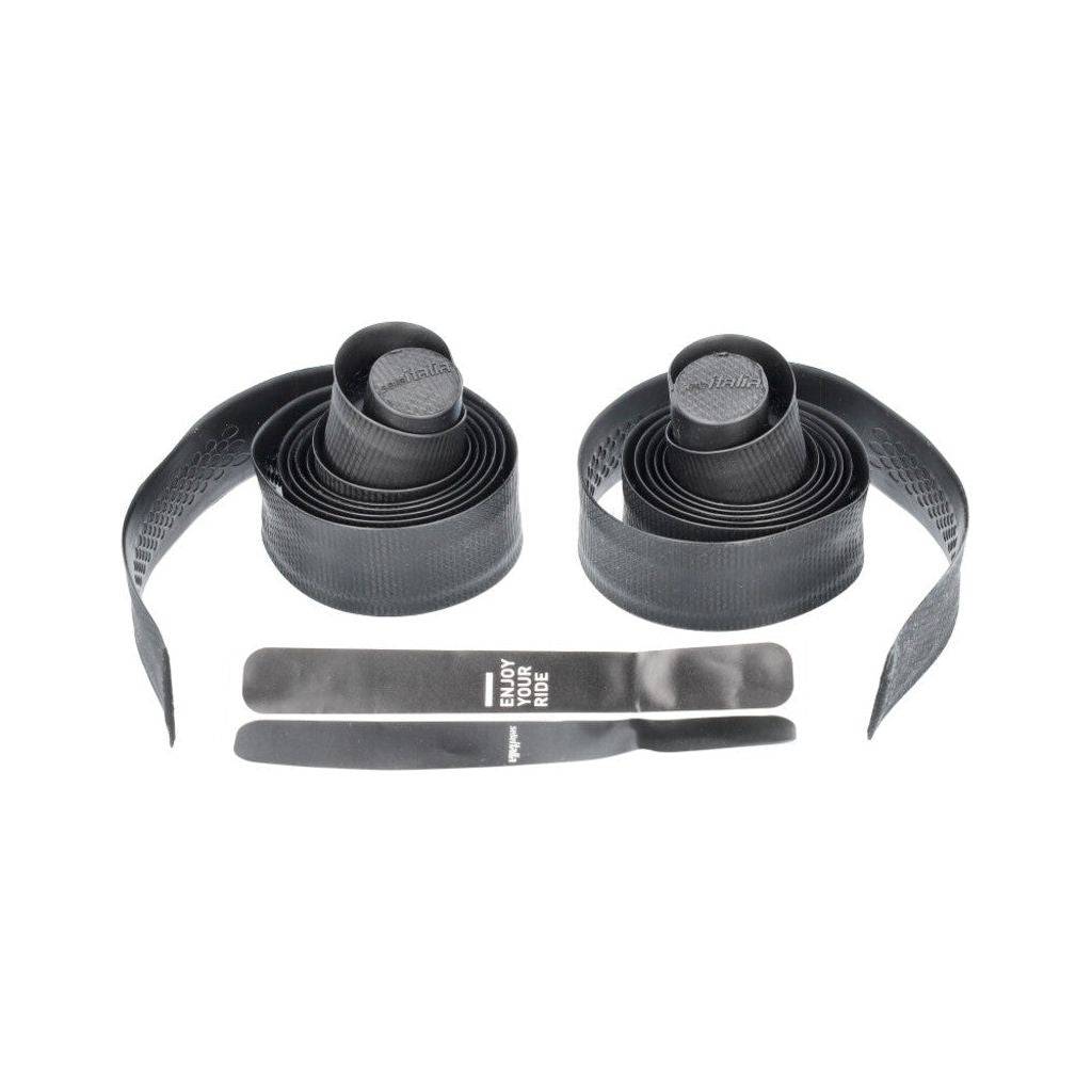 Zwart Selle Italia Nastro Smart stuurlint, 25 mm breed en 1800 mm lang, zichtbaar op de afbeelding.