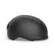 MET Vibe stads e-bike helm met USB LED-achterlicht en ventilatiegaten, geschikt voor veilig fietsen in de stad.