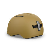 MET Vibe urban e-bike helm met geïntegreerd USB LED-achterlicht en ventilatieopeningen, geschikt voor stadsfietsen.