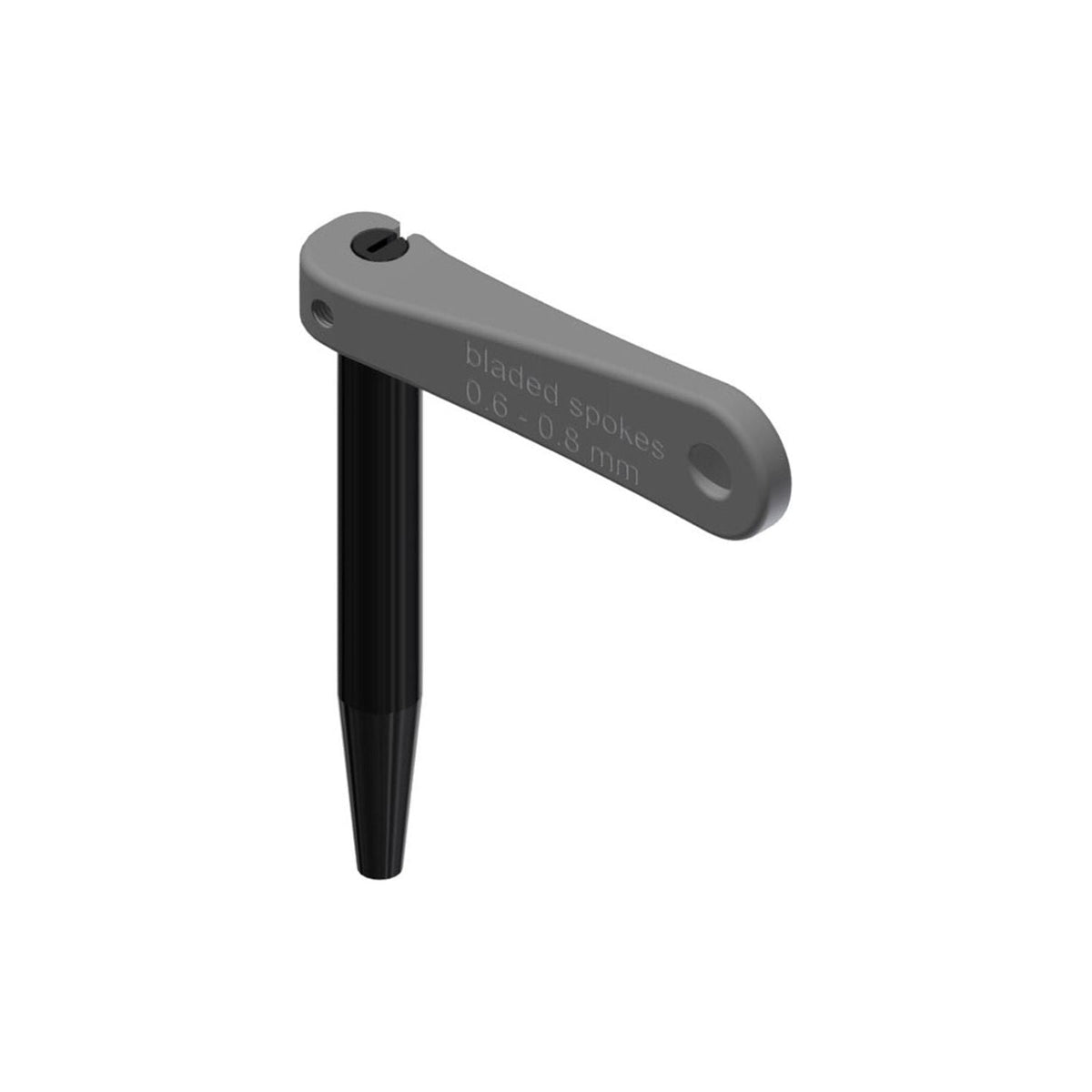 Zwarte DT Swiss Aero spakenhouder voor spaakhouders van 0,6 tot 0,8 mm, geschikt voor stevige wielbouw.