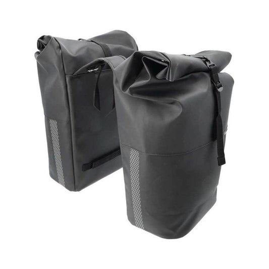 New Looxs Dubbele Fietstas  Nyborg Double 34 Liter -Zwart - Le Coq Wielerartikelen