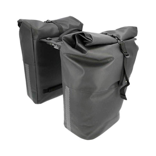 New Looxs Dubbele Fietstas  Nyborg Double Mik 34 Liter - Zwart - Le Coq Wielerartikelen