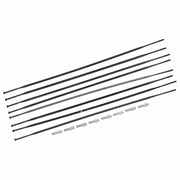 Zwart set van 8 DT Swiss ARC1100 Dicut 80 Wide DB spaaks voor voor- en achterwielen, zichtbaar in de afbeelding