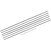 Zwart set van zes DT Swiss PRC1400 Spline 65 DB spaaksets voor voor- en achterwiel, inclusief voor- en achterspaken.