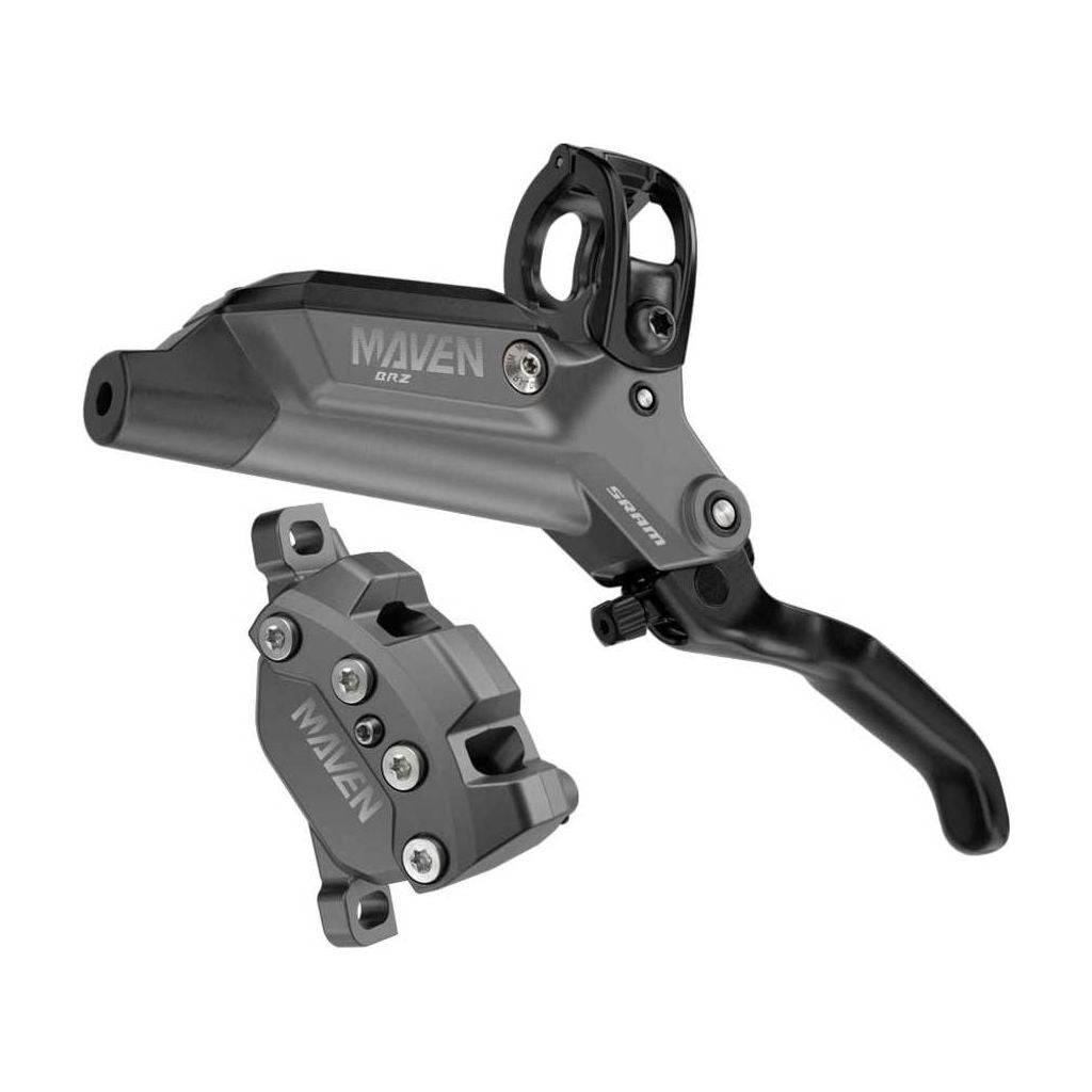 Zwarte Sram Rem Maven Bronze A1 Db Dm schijfrem voor MTB met remklauw en remschijf, geschikt voor mountainbikes.