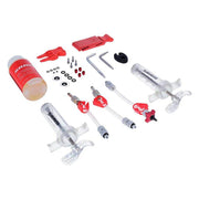 Sram Remd Sram Pro X0/Xx/Guide bleed kit dot Db V2, ontluchtingsset voor remmen, inclusief slang en gereedschap, op een werkbank