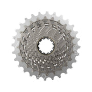 Sram Xg1290 12-speed cassette in zilver met XDR freehub, geschikt voor high-performance racefietsen en mountainbikes