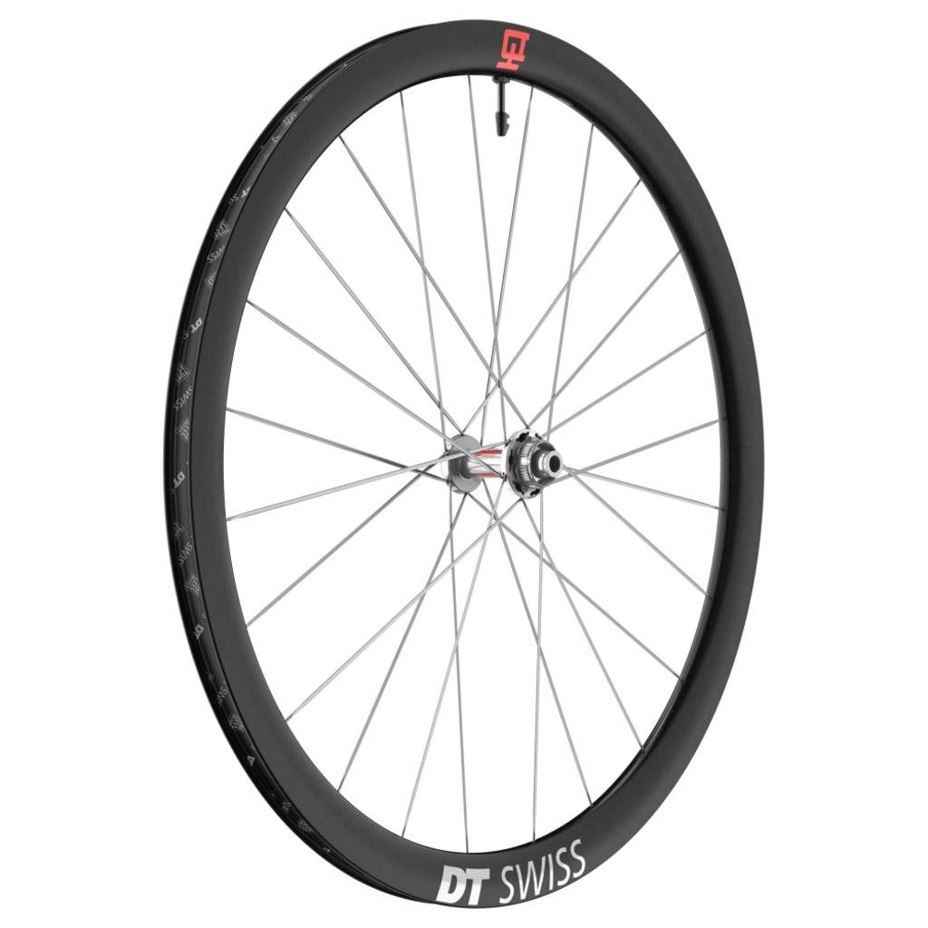 DT Swiss ARC1100 Dicut 38 DB racefiets voorwiel, 28 inch carbon zwart met disc brake, lichte en aerodynamische fietsvelg