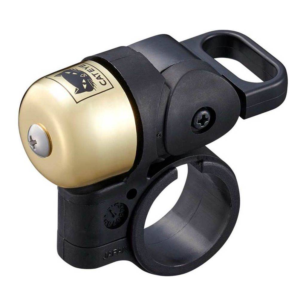 Cateye Nido Oh-1500 fietbel met tweemaal klinkgeluid, compacte en heldere fietsbel voor veilig verkeer en zichtbaarheid.