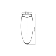 Achterwiel 28" DT Swiss ARC1400 Dicut 80 DB SH 10/11V Carbon Zwart - Le Coq Wielerartikelen