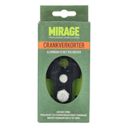 Zwart Mirage aluminium crankdeel T6 met roestvrijstalen bouten, stevig en lichtgewicht voor fietscrankverlenging.