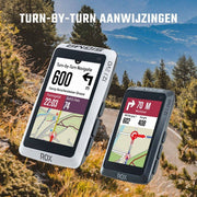 Sigma Rox 12.1 Evo fietsnavigatie met sensoren, digitale fietscomputer voor route- en prestatie tracking.