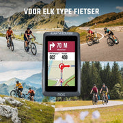 Sigma Rox 12.1 Evo fietscomputer set met sensoren, fietsnavigatie voor route- en prestatie tracking.