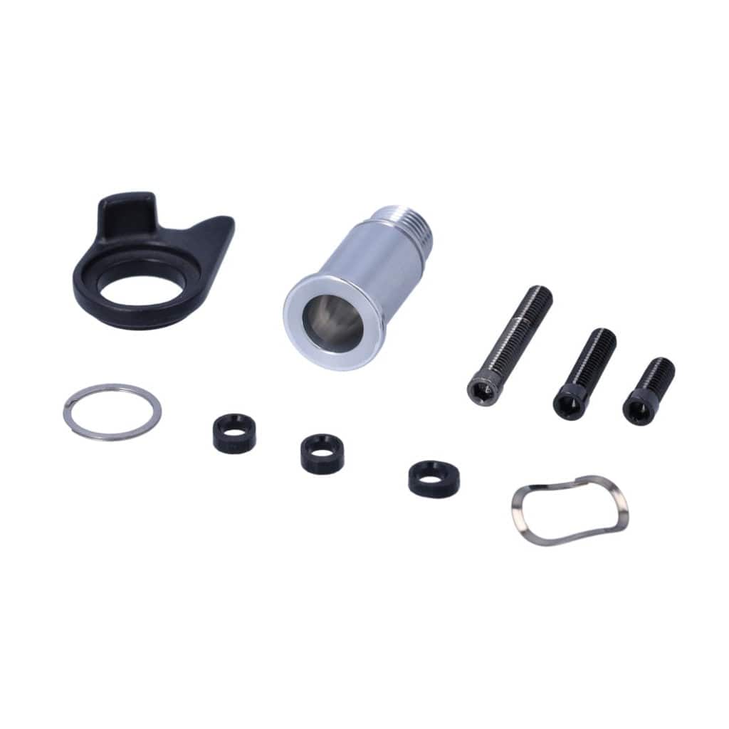 Zwart Sram Derad Red Axs E1 Bout Kit met montageonderdelen voor fietsremmen en schijven.