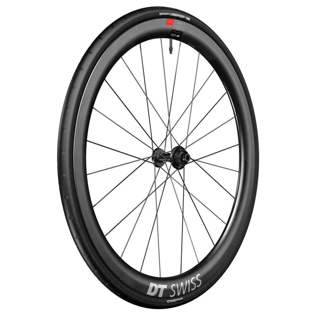 Voorwiel 28" DT Swiss ERC1100 Dicut 45 DB WTS Disc CL Carbon zwart voor racefiets met schijfremmen