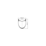 Zwart voorwiel 28" DT Swiss ERC1400 Dicut 35 DB WTS Disc CL Carbon voor racefiets, zicht op velg en aerodynamisch ontwerp