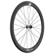 Voorwiel 28" DT Swiss E1800 Spline 30 DB WTS disc aluminium zwart voor racefiets, met remklauw en snelspanner