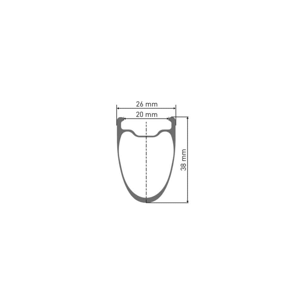 Voorwiel 28" DT Swiss ARC1100 Dicut 38 DB WTS Disc CL Carbon Zwart - Le Coq Wielerartikelen