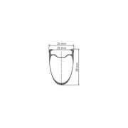 Voorwiel 28" DT Swiss ARC1100 Dicut 38 DB WTS disc CL carbon zwart voor racefiets