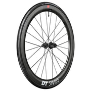 Achterwiel voor racefiets, 28 inch DT Swiss ARC1100 Dicut 50 DB WTS, carbon zwart, met disc rem en snelspanner.