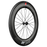 Voorwiel 28" DT Swiss ARC1100 Dicut 80 DB WTS Disc CL Carbon zwart, racefiets wiel met aerodynamisch design en carbon velg.