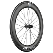 Achterwiel 28 inch DT Swiss ARC1400 Dicut 62 DB WTS SH met carbon velg en schijfrem voor racefiets, zwart.