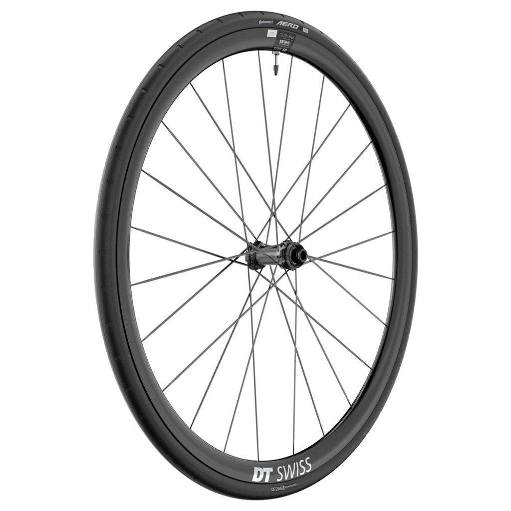 Voorwiel 28 inch DT Swiss AR1600 Spline 30 DB WTS disc aluminium zwart voor racefiets