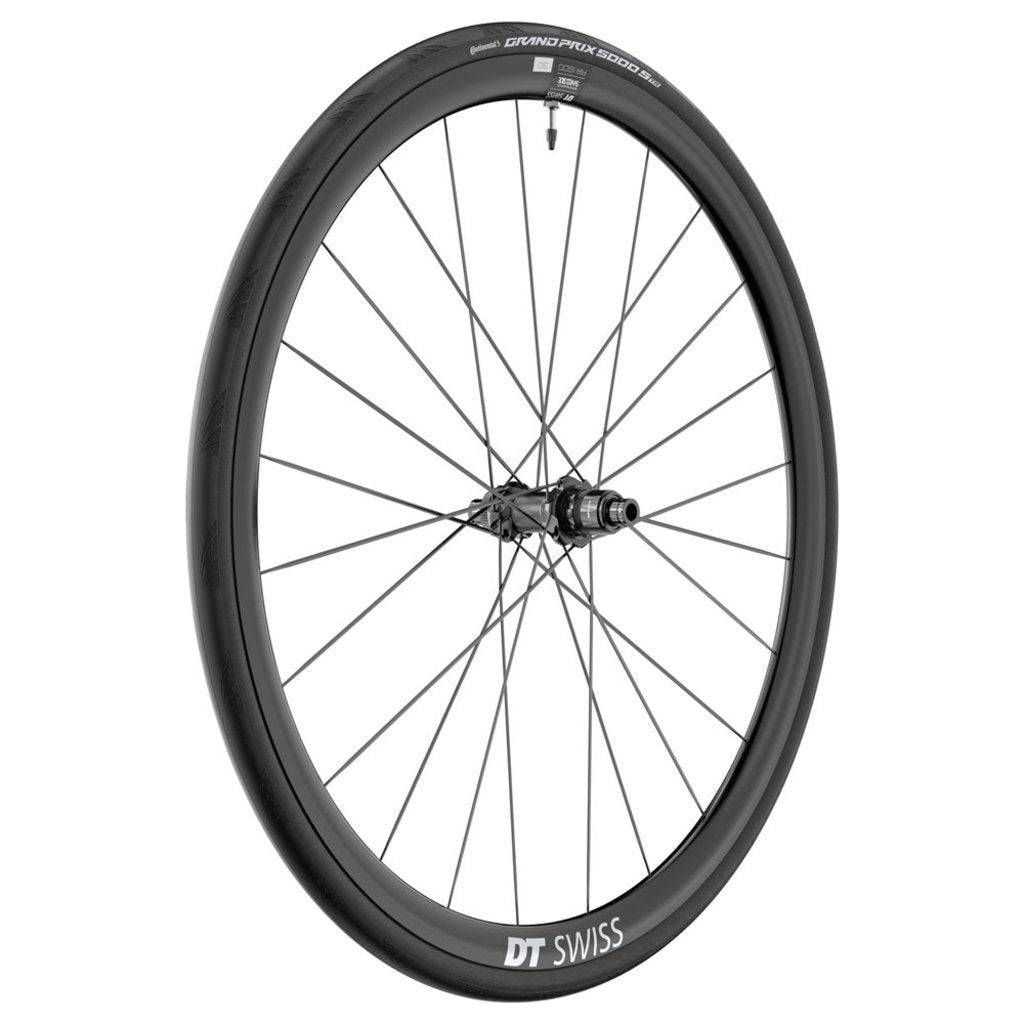 DT Swiss Racefiets wiel A 28 DT AR1600 Spline 30 WTS 142/12 XDR, zwart met aerodynamisch design en hoogwaardige constructie