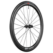 Achterwiel voor racefiets, 28 inch DT Swiss ERC1100 Dicut 35 DB WTS, carbon zwart, met disc remmen en 10/11V snelspanner