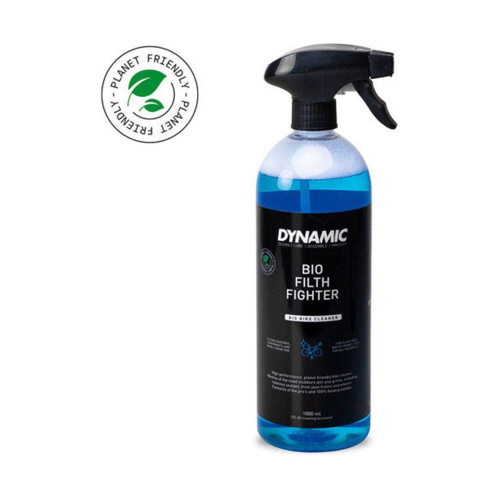 Dynamic Bio Filth Fighter biologisch afbreekbare schoonmaakmiddel fles met spray voor hardnekkig vuil en vlekken.