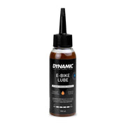 Dynamic E-Bike Lube olie in 100 ml, smeermiddel voor elektrische fietsen, zichtbaar in de afbeelding.