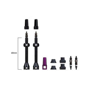 Dynamic Barkeeper Tl Tubeless Ventiel Set A 2, set van twee tubeless ventielen voor fietsbanden, zwart en wegwerpbaar.