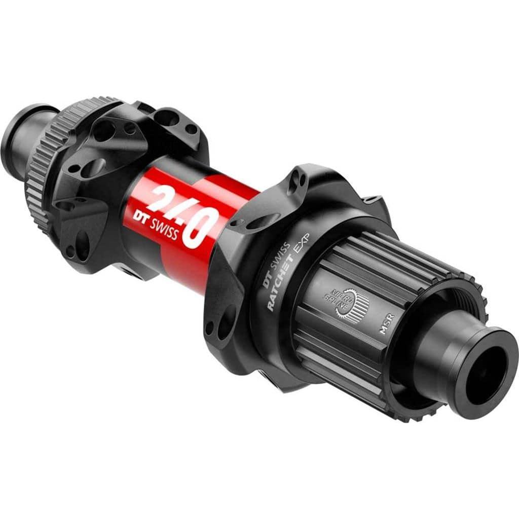 Zwarte DT Swiss 240 Straightpull achternaaf voor racefiets, 12V, aluminium, 142mm, 12mm doorboor, lichtgewicht en duurzaam