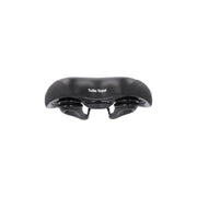 Zwart Selle Royal Lookin Moderate Royalgel Stracciatella fietszadel voor stadsfietsen en e-bikes, comfortabel en ergonomisch ontworpen.