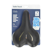 Zwart Selle Royal Lookin Moderate Royalgel Stracciatella fietszadel voor stadsfietsen en e-bikes, comfortabele zadel met gelvulling