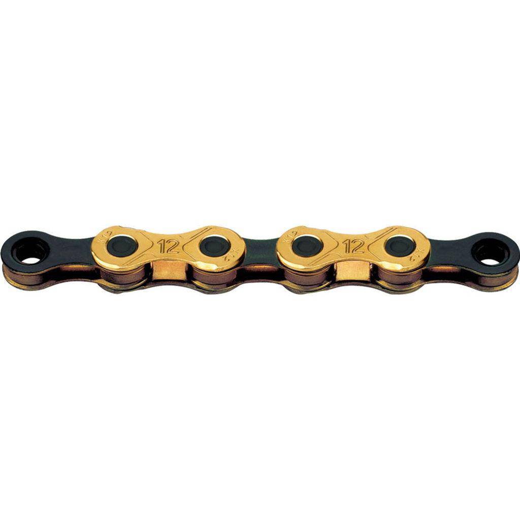 Ketting KMC X12 Waxed 12V 11/128" 126 Schakels - Goud/Zwart - Le Coq Wielerartikelen