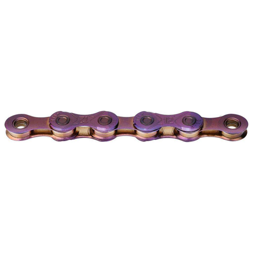 KMC TT12 waxed ketting voor 12-speed fietsen, 126 schakellink, Neo Chrome afwerking, duurzame fietsketting