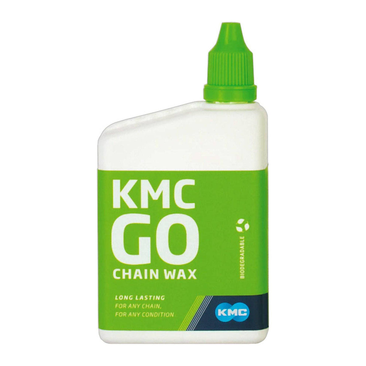 KMC Go Chain Wax 150 ml kettingwax, smeermiddel voor fietskettingen, in een fles met klemhals en spuitdop