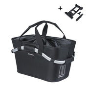Basil Carry All achtermand voor fiets, rode tas met ruime 22-liter capaciteit, geschikt voor fietstassen en boodschappen