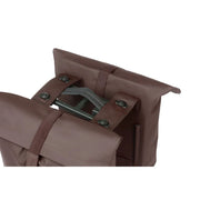 Basil City dubbele fietstas van 28-32 liter, waterafstotend, geschikt voor MIK dragers, zwart met reflectie details
