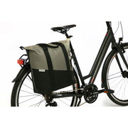 Nieuwe Looxs Kota Oslo enkele fietstas, 24 liter, waterbestendige zwarte tas met reflector, bevestigd aan fietsklem.
