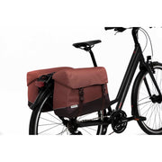 Nieuwe Looxs Joli dubbele fietstas van 37 liter, gerecycled polyester, geschikt voor fietsmanden en bagagedragers.