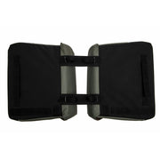 Nieuwe Looxs Joli dubbele fietstas van 37 liter, gerecycled polyester, bevestigt aan fietsachterdrager, rood en zwart design